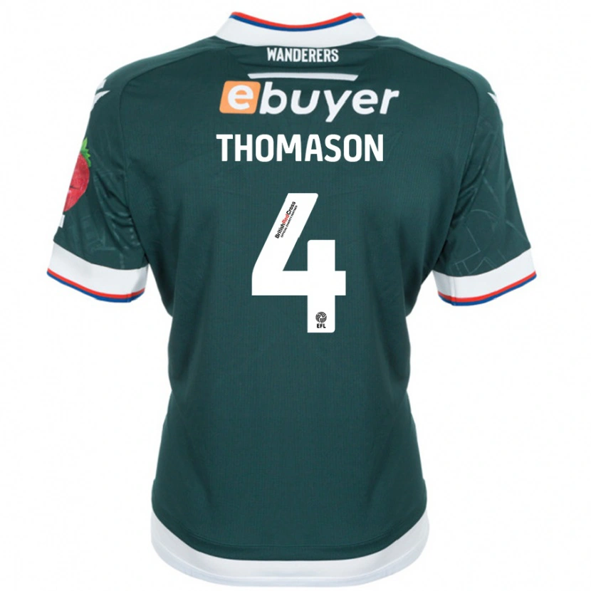Danxen Donna Maglia George Thomason #4 Verde Scuro Kit Gara Away 2024/25 Maglietta