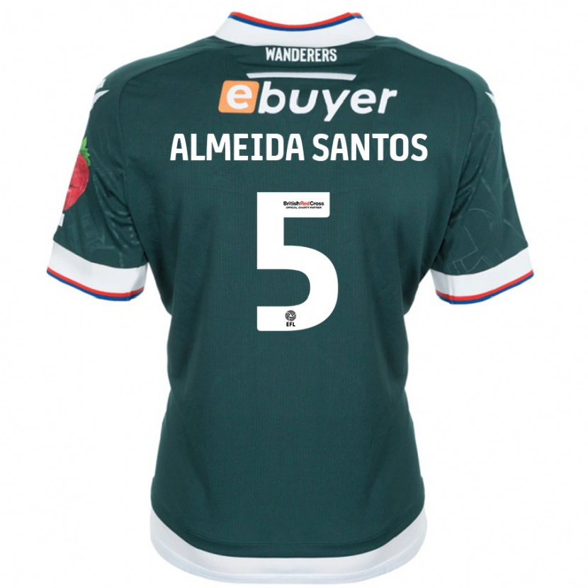 Danxen Donna Maglia Ricardo Santos #5 Verde Scuro Kit Gara Away 2024/25 Maglietta