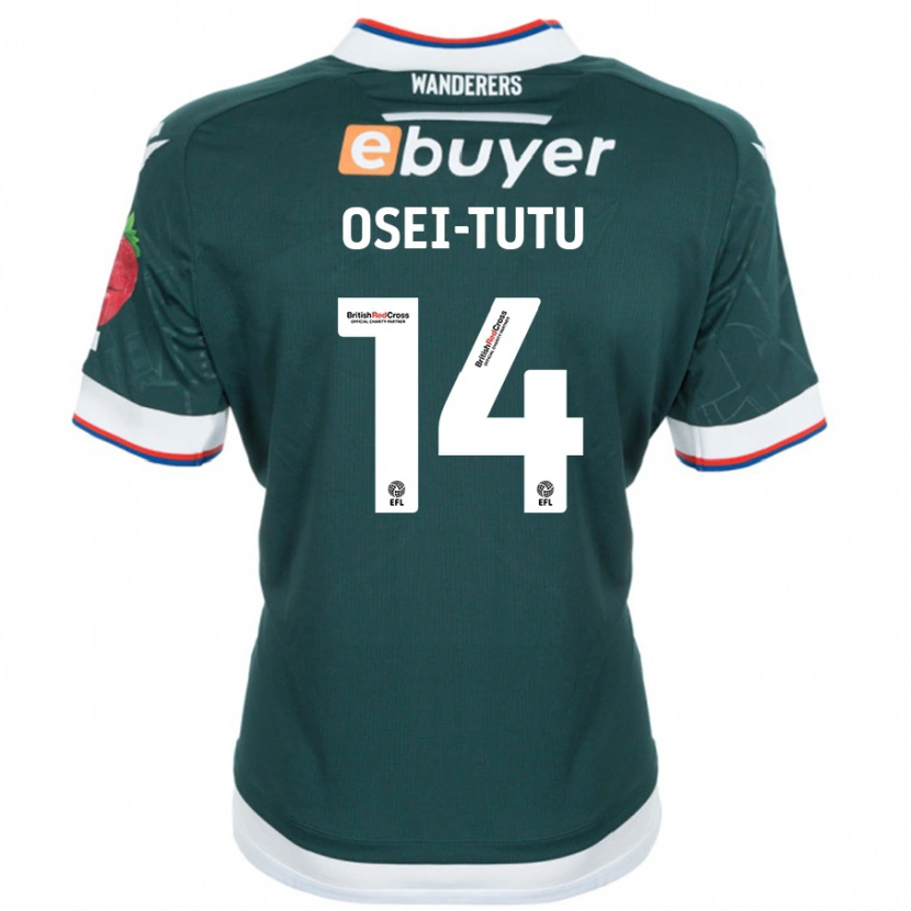 Danxen Donna Maglia Jordi Osei-Tutu #14 Verde Scuro Kit Gara Away 2024/25 Maglietta