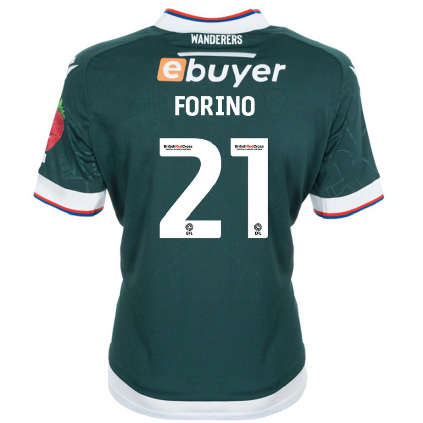 Danxen Donna Maglia Chris Forino #21 Verde Scuro Kit Gara Away 2024/25 Maglietta