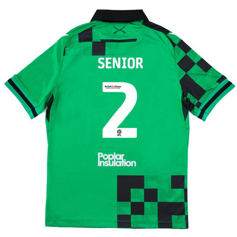 Danxen Donna Maglia Joel Senior #2 Verde Nero Kit Gara Away 2024/25 Maglietta