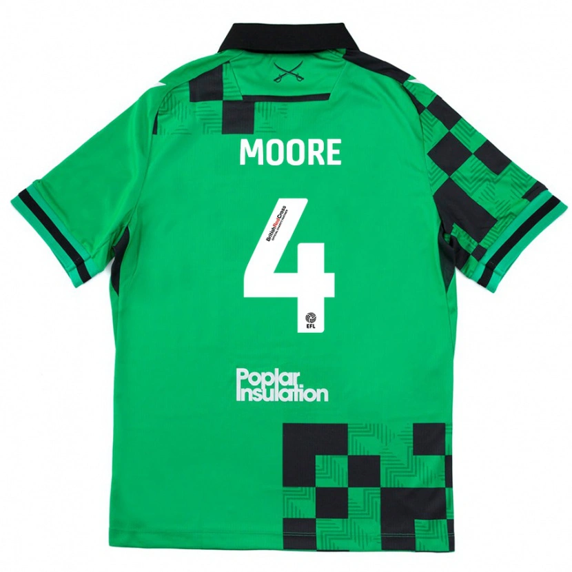 Danxen Donna Maglia Taylor Moore #4 Verde Nero Kit Gara Away 2024/25 Maglietta
