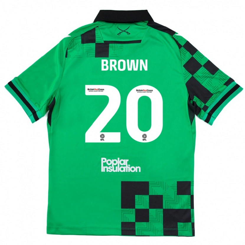 Danxen Donna Maglia Jevani Brown #20 Verde Nero Kit Gara Away 2024/25 Maglietta