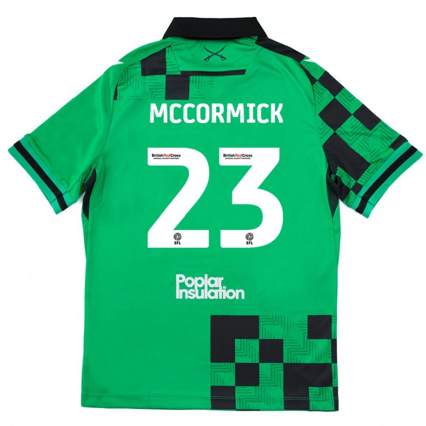 Danxen Donna Maglia Luke Mccormick #23 Verde Nero Kit Gara Away 2024/25 Maglietta