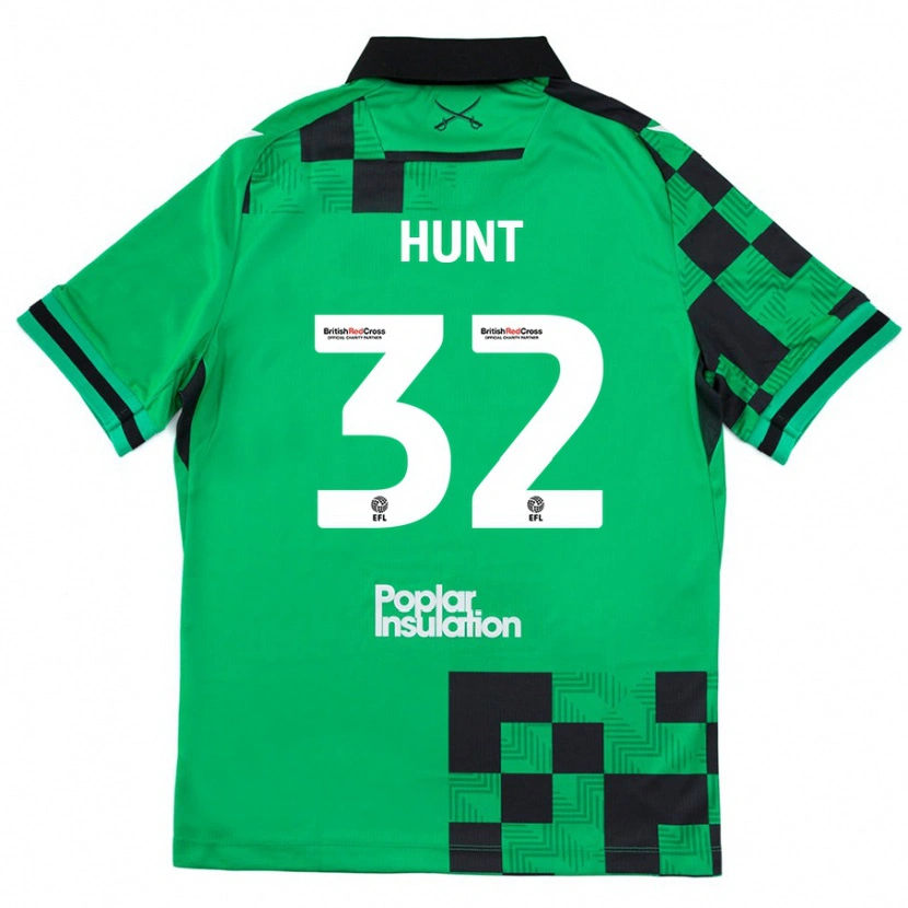 Danxen Donna Maglia Jack Hunt #32 Verde Nero Kit Gara Away 2024/25 Maglietta