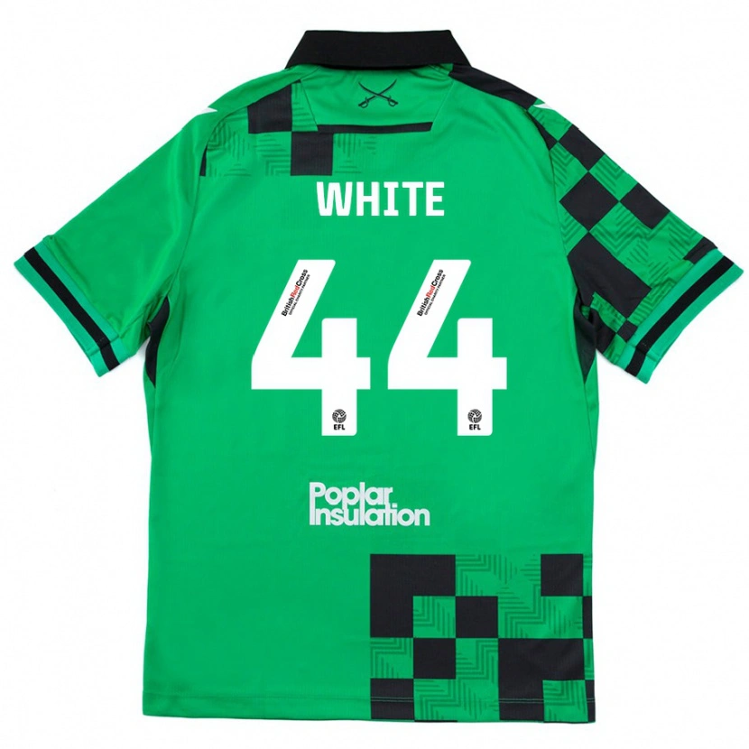 Danxen Donna Maglia Charlie White #44 Verde Nero Kit Gara Away 2024/25 Maglietta