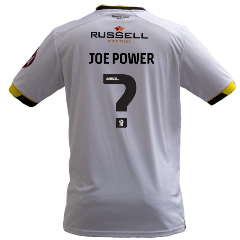 Danxen Donna Maglia John Joe Power #0 Bianco Kit Gara Away 2024/25 Maglietta