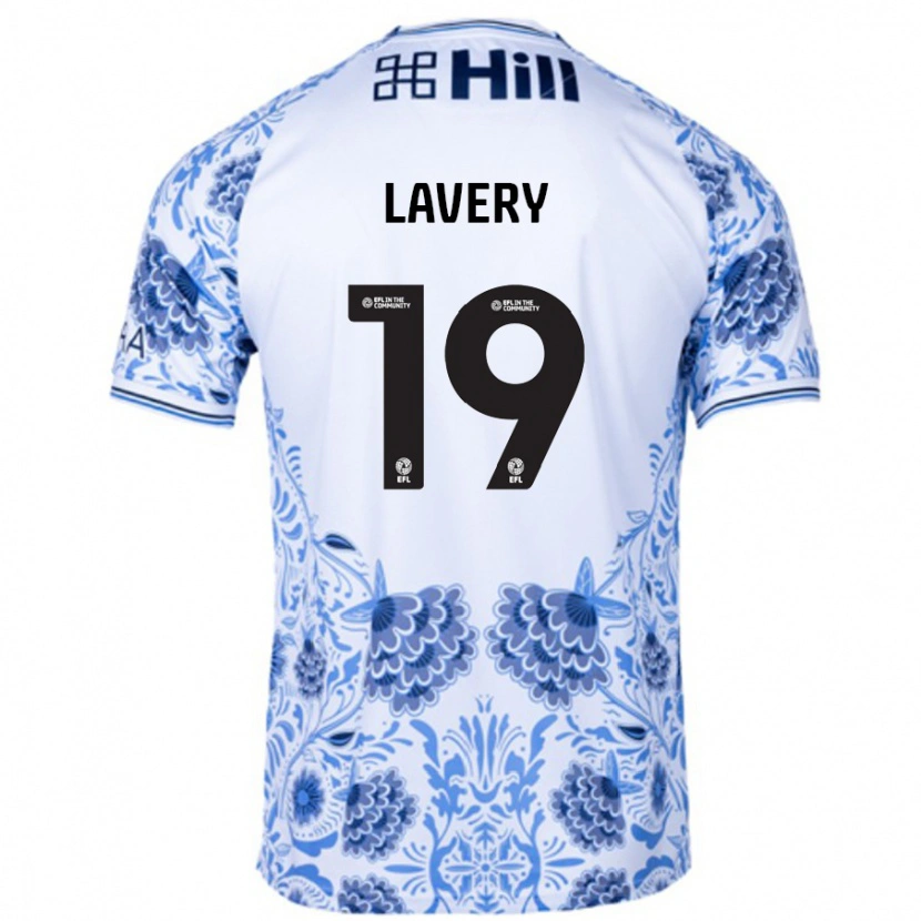 Danxen Donna Maglia Shayne Lavery #19 Bianco Blu Kit Gara Away 2024/25 Maglietta