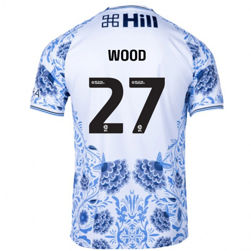 Danxen Donna Maglia Zoe Wood #27 Bianco Blu Kit Gara Away 2024/25 Maglietta