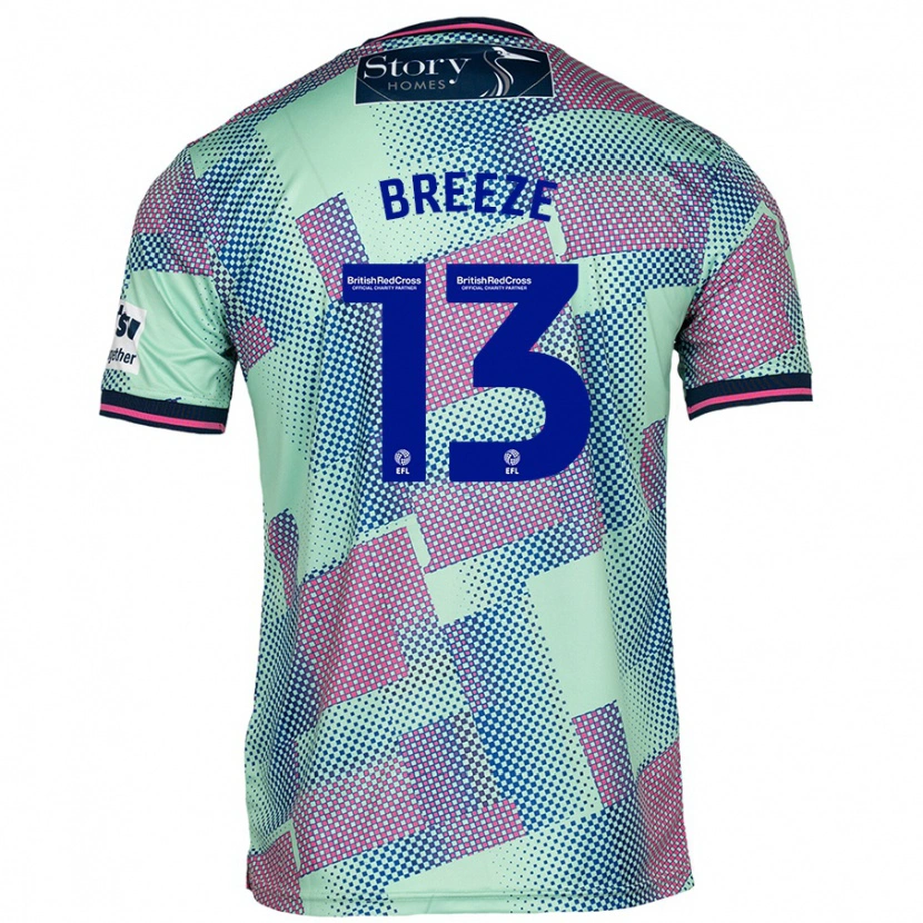 Danxen Donna Maglia Gabriel Breeze #13 Verde Kit Gara Away 2024/25 Maglietta