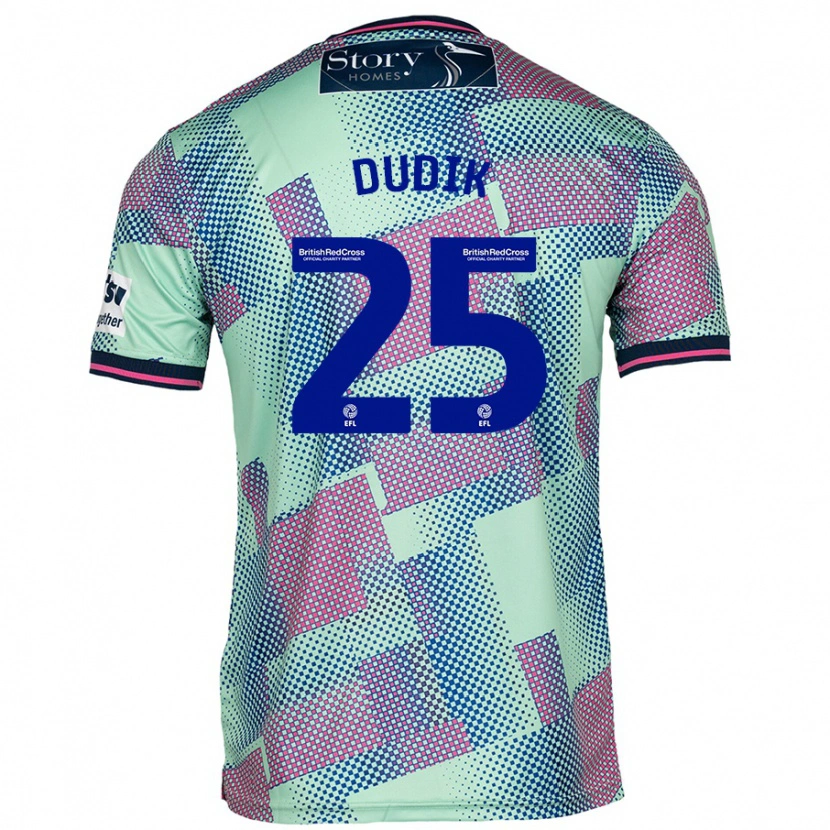 Danxen Donna Maglia Anton Dudik #25 Verde Kit Gara Away 2024/25 Maglietta