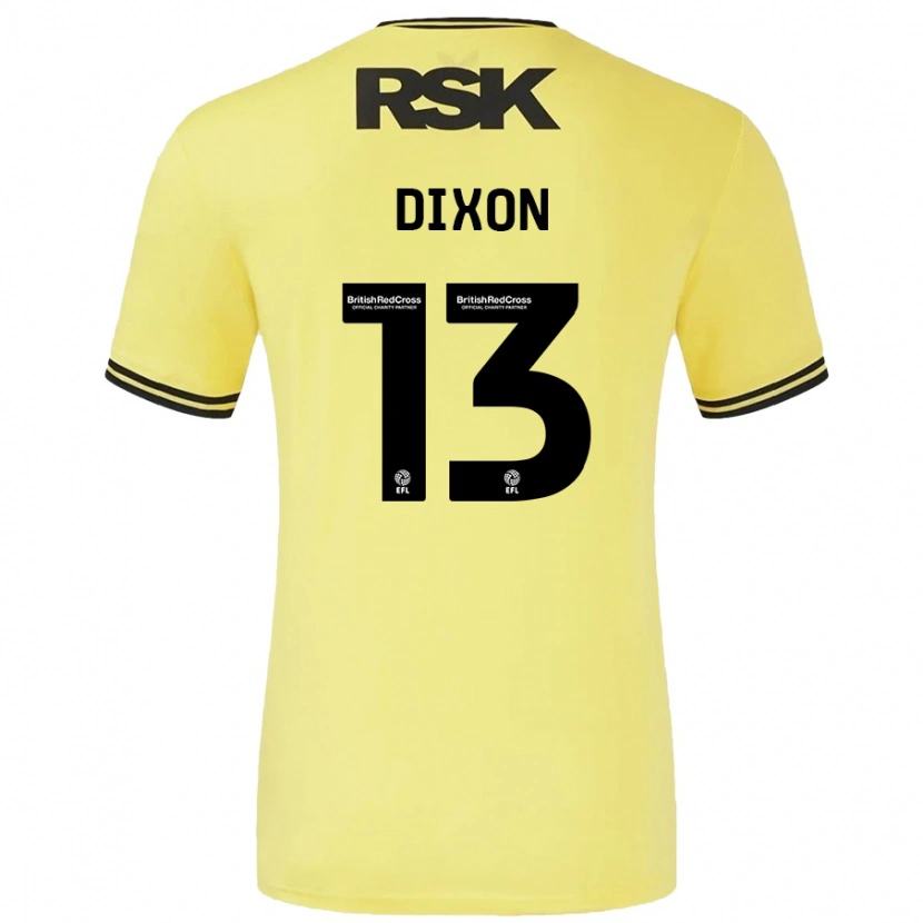 Danxen Donna Maglia Kaheim Dixon #13 Giallo Nero Kit Gara Away 2024/25 Maglietta