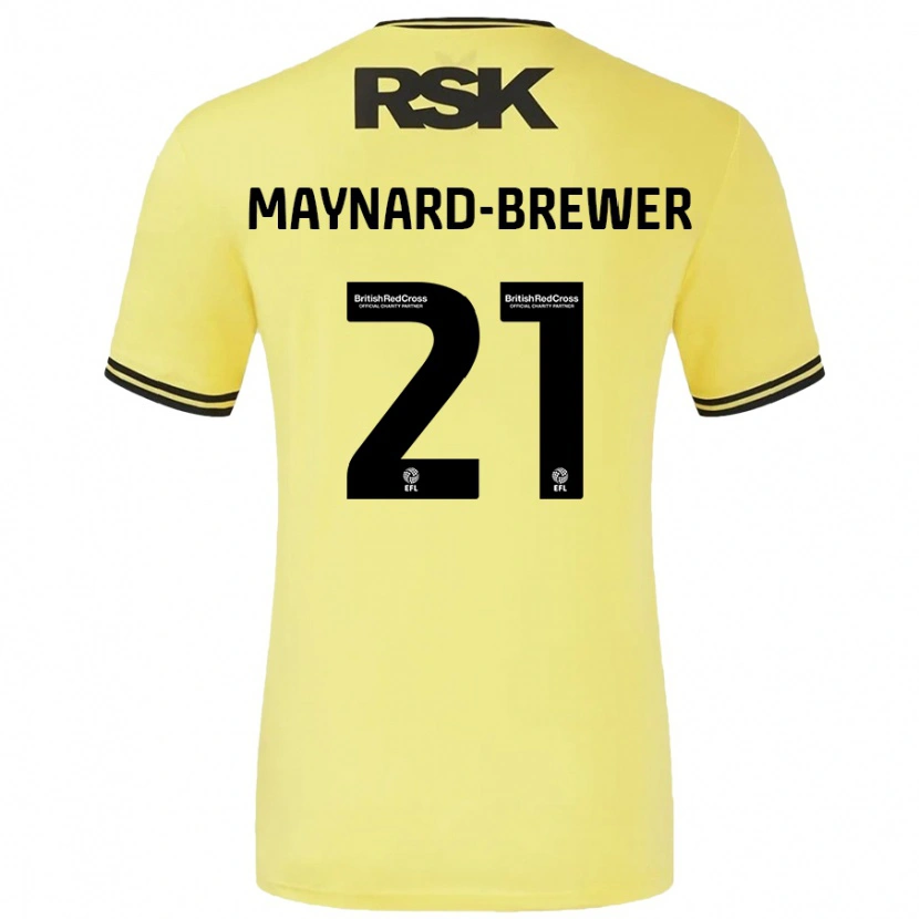 Danxen Donna Maglia Ashley Maynard-Brewer #21 Giallo Nero Kit Gara Away 2024/25 Maglietta