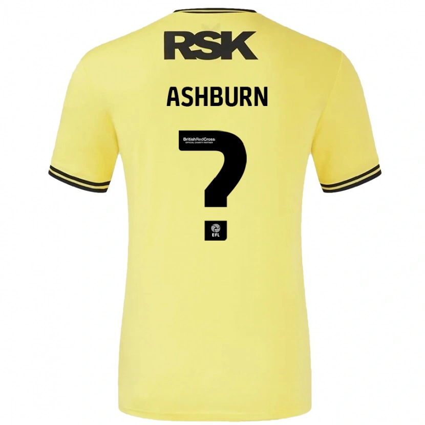 Danxen Donna Maglia Luke Ashburn #0 Giallo Nero Kit Gara Away 2024/25 Maglietta