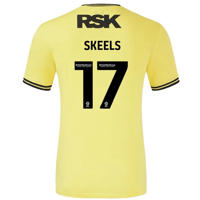 Danxen Donna Maglia Kiera Skeels #17 Giallo Nero Kit Gara Away 2024/25 Maglietta