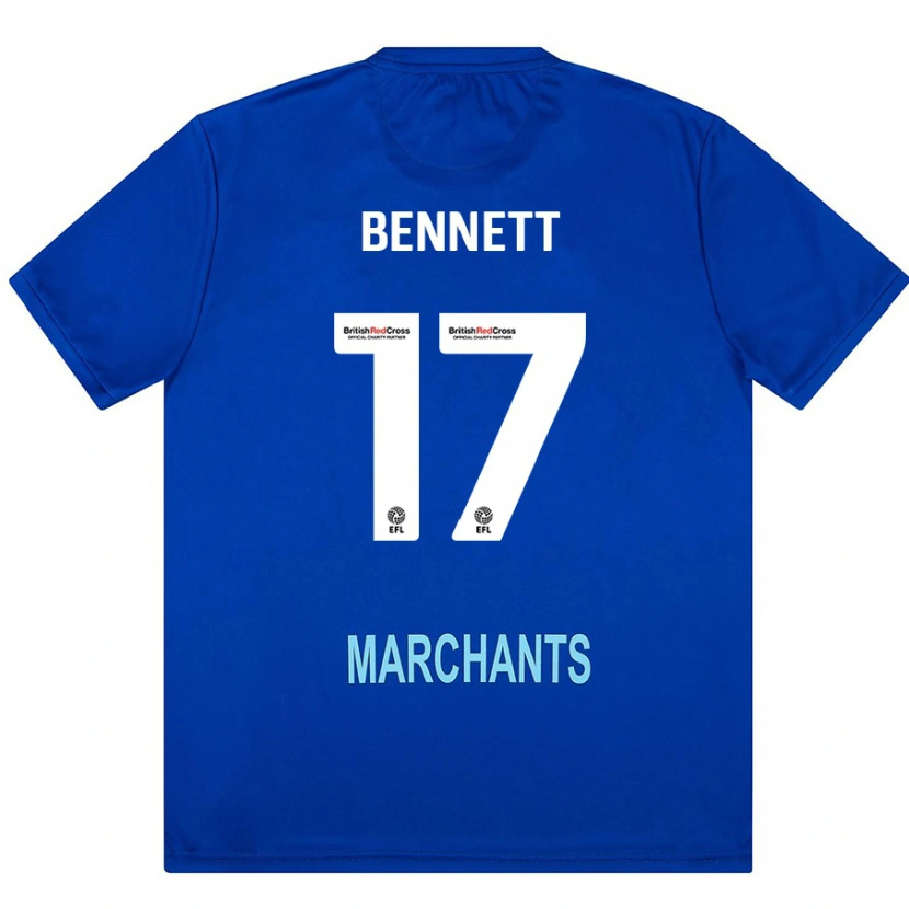 Danxen Donna Maglia Scot Bennett #17 Verde Kit Gara Away 2024/25 Maglietta