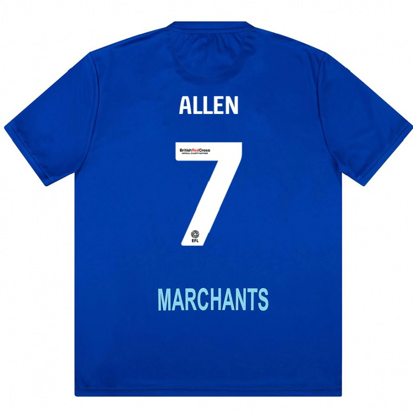 Danxen Donna Maglia Emily Allen #7 Verde Kit Gara Away 2024/25 Maglietta