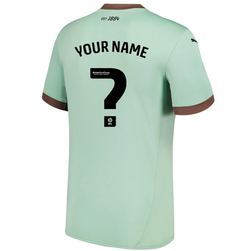 Danxen Donna Maglia Il Tuo Nome #0 Verde Pallido Kit Gara Away 2024/25 Maglietta