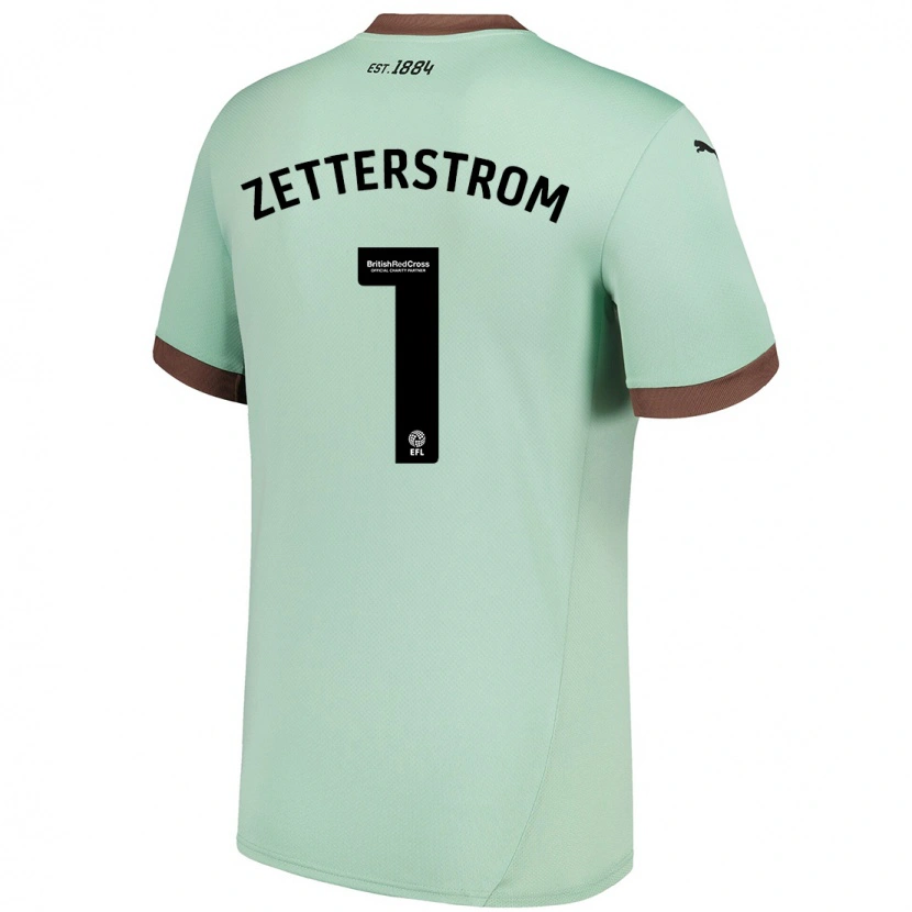 Danxen Donna Maglia Jacob Widell Zetterström #1 Verde Pallido Kit Gara Away 2024/25 Maglietta