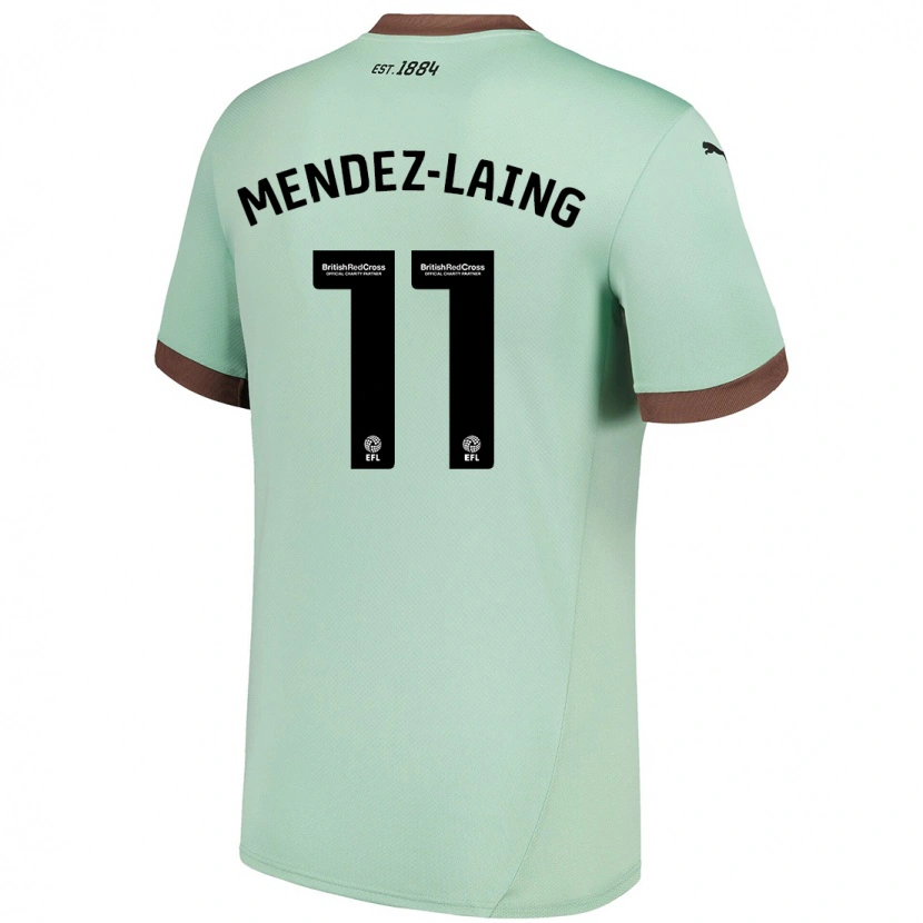 Danxen Donna Maglia Nathaniel Méndez-Laing #11 Verde Pallido Kit Gara Away 2024/25 Maglietta