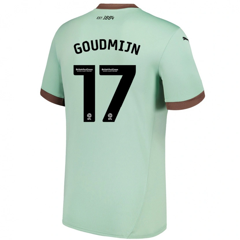 Danxen Donna Maglia Kenzo Goudmijn #17 Verde Pallido Kit Gara Away 2024/25 Maglietta