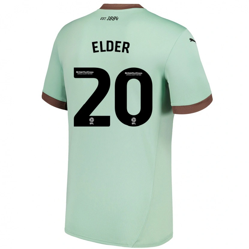 Danxen Donna Maglia Callum Elder #20 Verde Pallido Kit Gara Away 2024/25 Maglietta