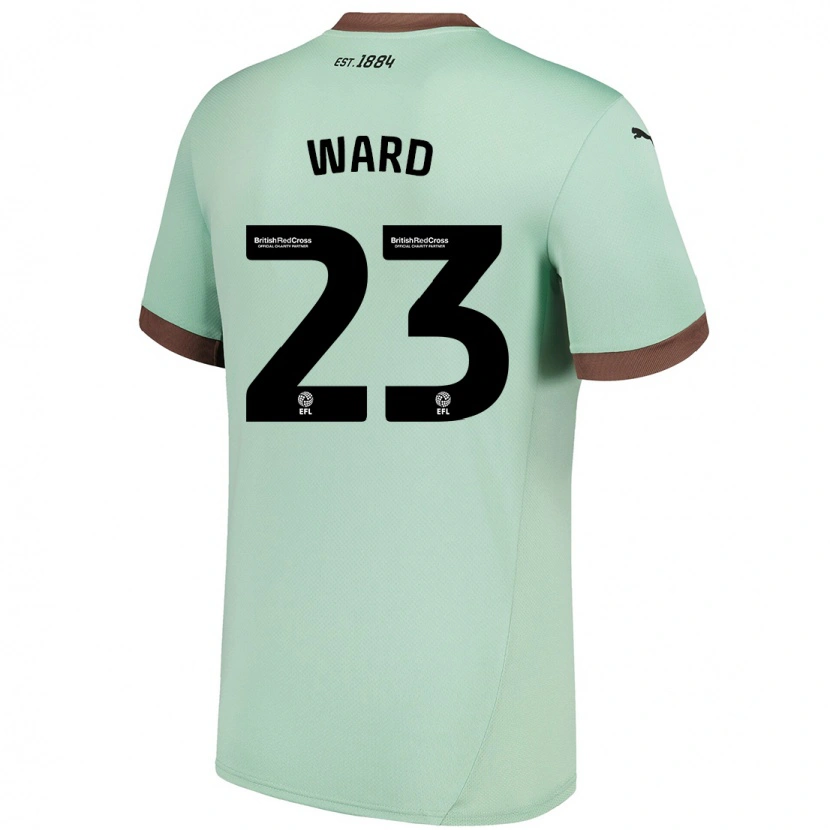 Danxen Donna Maglia Joe Ward #23 Verde Pallido Kit Gara Away 2024/25 Maglietta