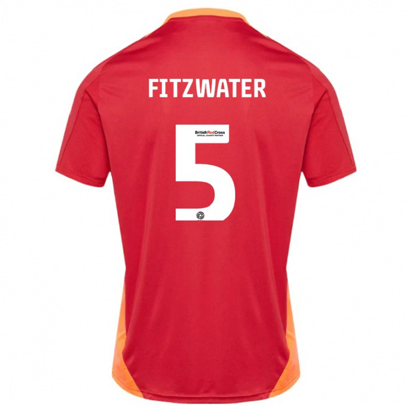 Danxen Donna Maglia Jack Fitzwater #5 Blu Bianco Sporco Kit Gara Away 2024/25 Maglietta