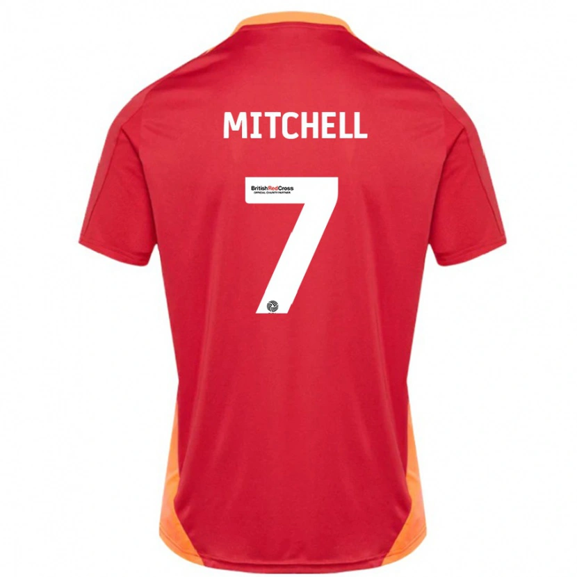 Danxen Donna Maglia Demetri Mitchell #7 Blu Bianco Sporco Kit Gara Away 2024/25 Maglietta