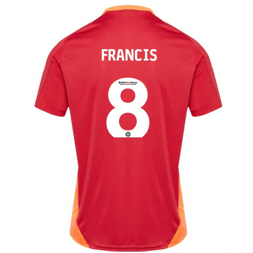 Danxen Donna Maglia Ed Francis #8 Blu Bianco Sporco Kit Gara Away 2024/25 Maglietta