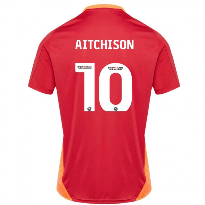 Danxen Donna Maglia Jack Aitchison #10 Blu Bianco Sporco Kit Gara Away 2024/25 Maglietta