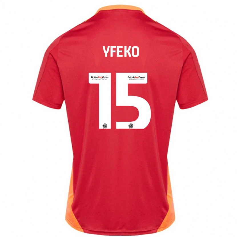 Danxen Donna Maglia Johnly Yfeko #15 Blu Bianco Sporco Kit Gara Away 2024/25 Maglietta