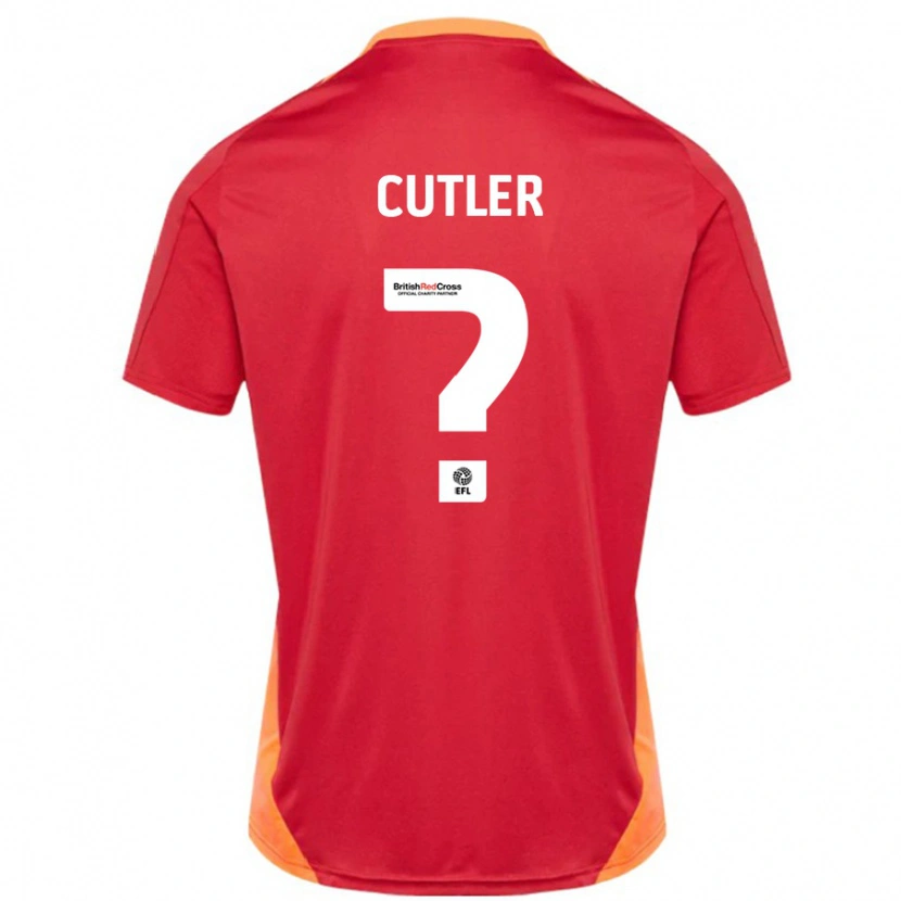 Danxen Donna Maglia Theo Cutler #0 Blu Bianco Sporco Kit Gara Away 2024/25 Maglietta