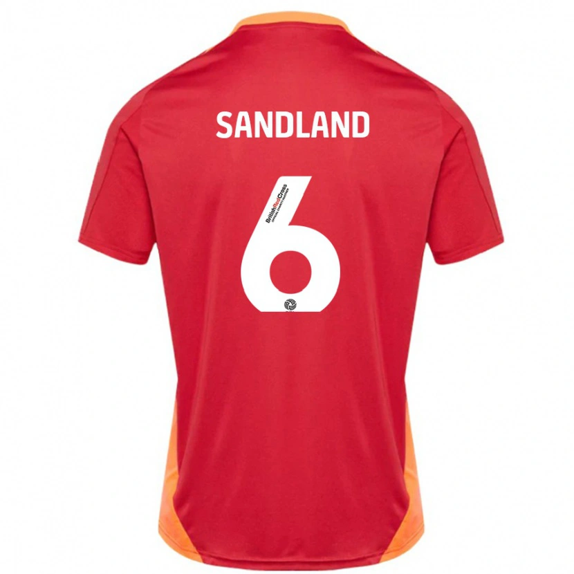 Danxen Donna Maglia Jess Sandland #6 Blu Bianco Sporco Kit Gara Away 2024/25 Maglietta