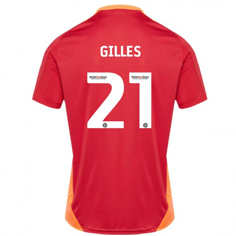 Danxen Donna Maglia Sophie Gilles #21 Blu Bianco Sporco Kit Gara Away 2024/25 Maglietta