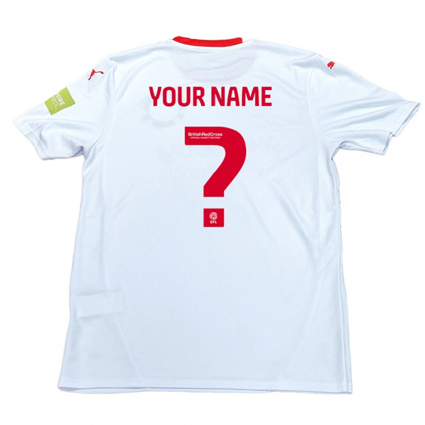Danxen Donna Maglia Il Tuo Nome #0 Bianco Kit Gara Away 2024/25 Maglietta