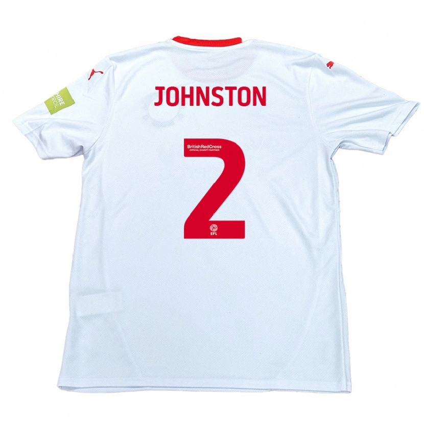 Danxen Donna Maglia Carl Johnston #2 Bianco Kit Gara Away 2024/25 Maglietta