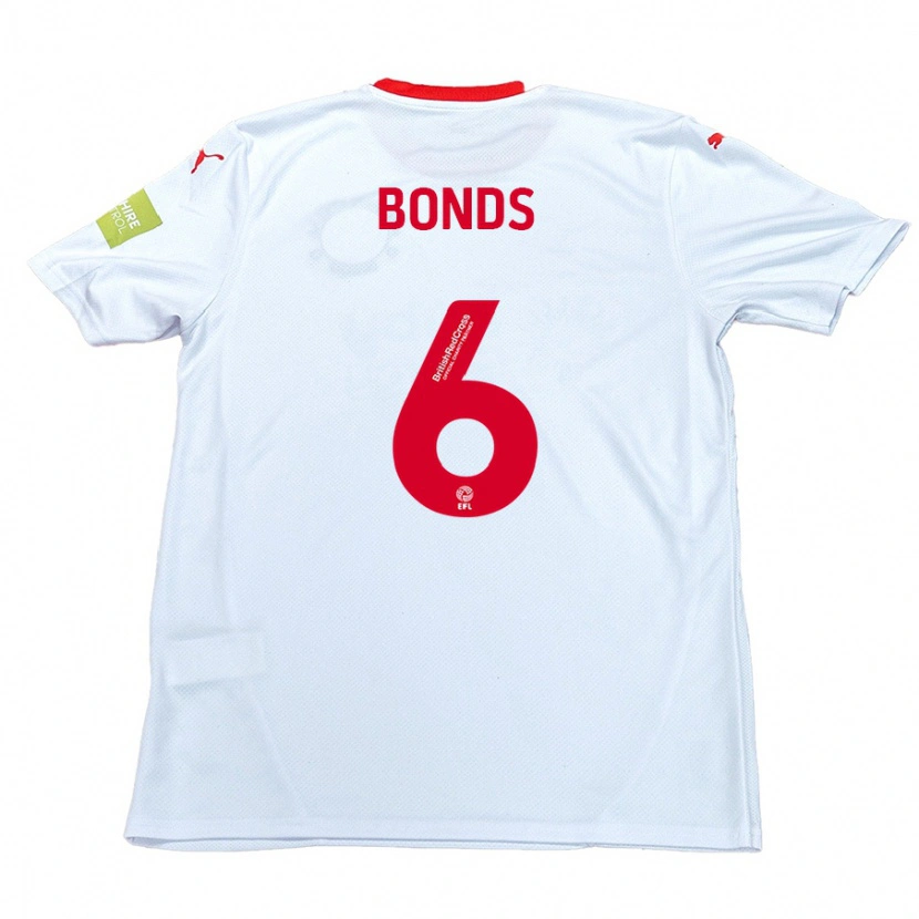 Danxen Donna Maglia Elliot Bonds #6 Bianco Kit Gara Away 2024/25 Maglietta