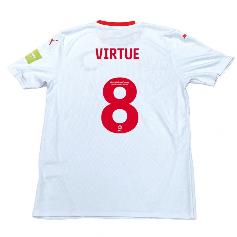 Danxen Donna Maglia Matty Virtue #8 Bianco Kit Gara Away 2024/25 Maglietta