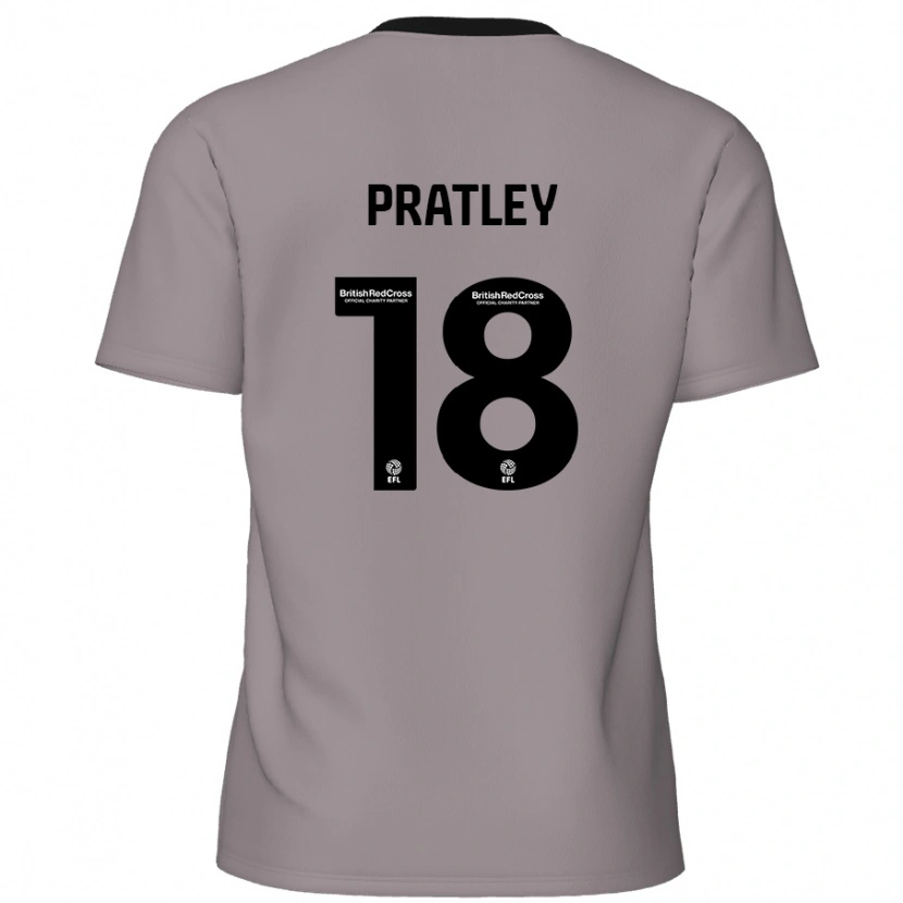 Danxen Donna Maglia Darren Pratley #18 Grigio Kit Gara Away 2024/25 Maglietta