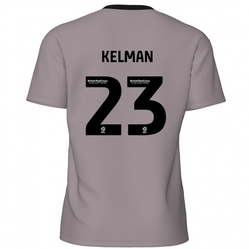 Danxen Donna Maglia Charlie Kelman #23 Grigio Kit Gara Away 2024/25 Maglietta
