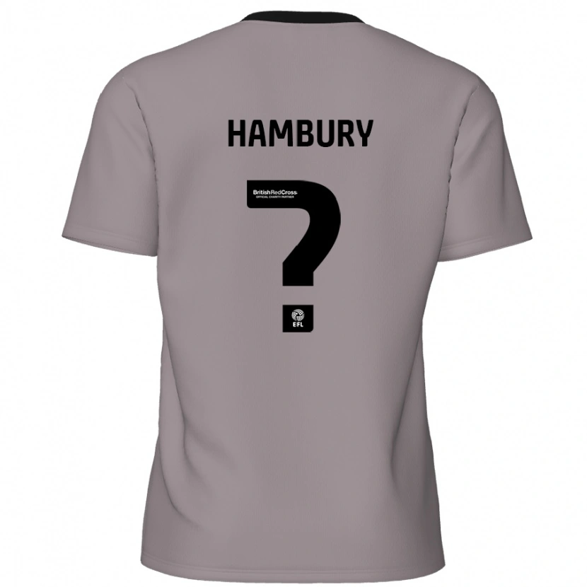 Danxen Donna Maglia Zack Hambury #0 Grigio Kit Gara Away 2024/25 Maglietta