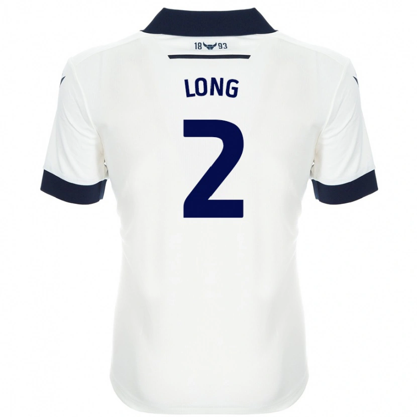 Danxen Donna Maglia Sam Long #2 Bianco Blu Navy Kit Gara Away 2024/25 Maglietta