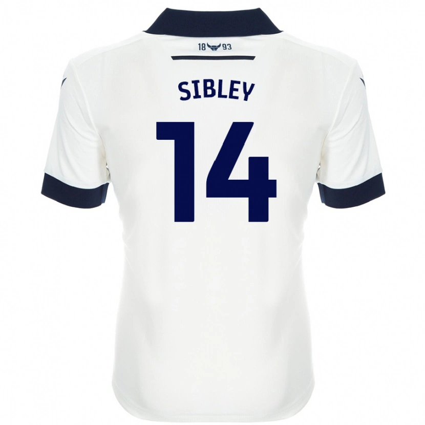 Danxen Donna Maglia Louie Sibley #14 Bianco Blu Navy Kit Gara Away 2024/25 Maglietta
