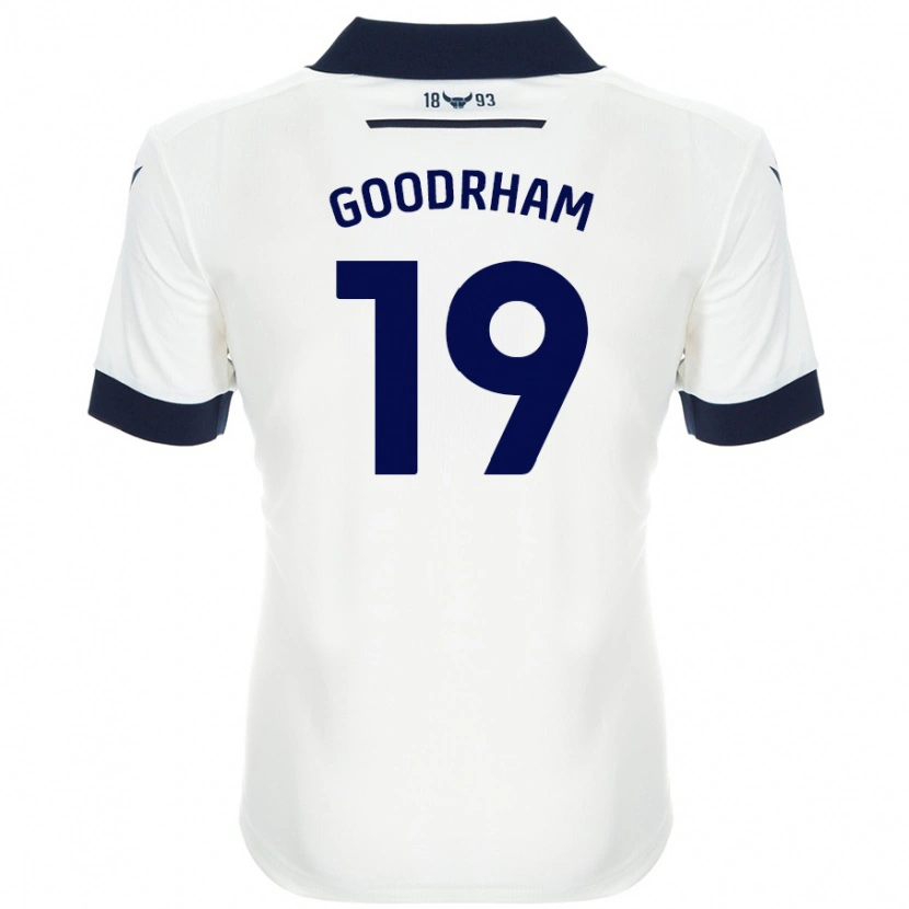Danxen Donna Maglia Tyler Goodrham #19 Bianco Blu Navy Kit Gara Away 2024/25 Maglietta