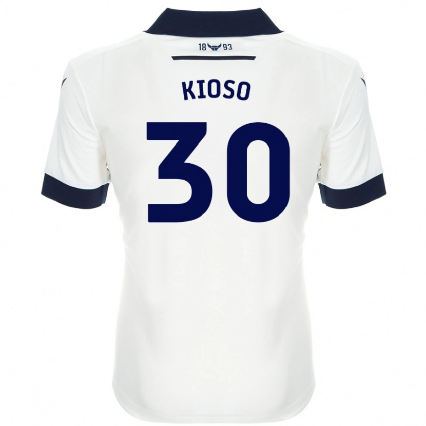 Danxen Donna Maglia Peter Kioso #30 Bianco Blu Navy Kit Gara Away 2024/25 Maglietta
