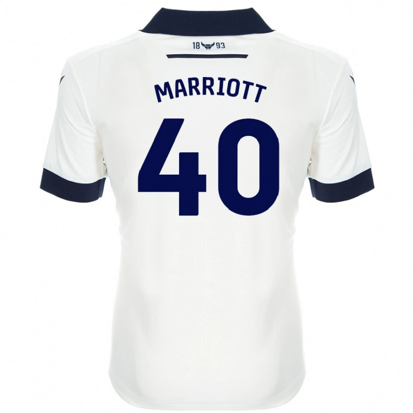 Danxen Donna Maglia Monty Marriott #40 Bianco Blu Navy Kit Gara Away 2024/25 Maglietta