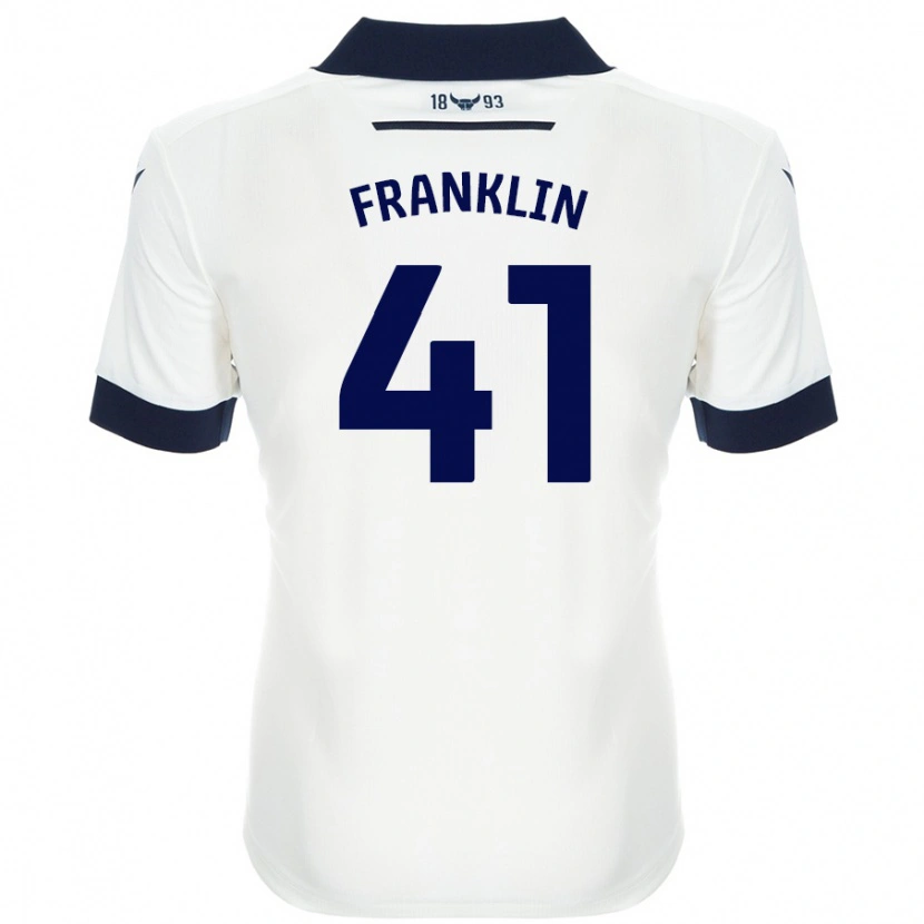 Danxen Donna Maglia George Franklin #41 Bianco Blu Navy Kit Gara Away 2024/25 Maglietta