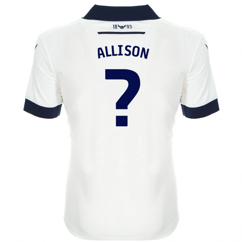 Danxen Donna Maglia Lauren Allison #0 Bianco Blu Navy Kit Gara Away 2024/25 Maglietta