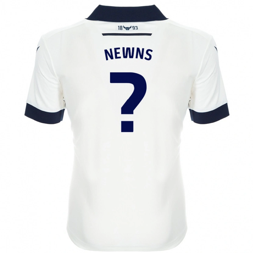 Danxen Donna Maglia Issy Newns #0 Bianco Blu Navy Kit Gara Away 2024/25 Maglietta